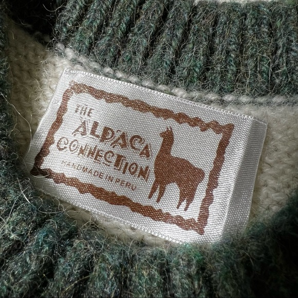 Alpaca Connection Wool Crewneck Geometric Pattern Sweater - Picture 11 of 12